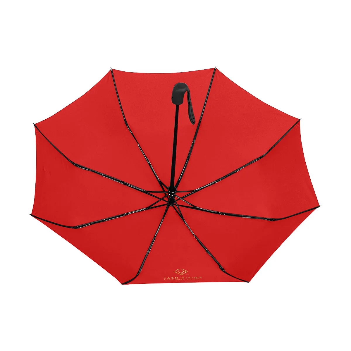 Cash Vision Anti-UV Auto-Fordable Umbrella - Black Red