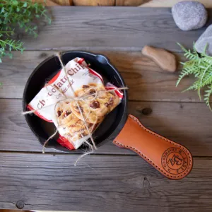 Cast Iron Skillet Leather Handle Cover Gift Set