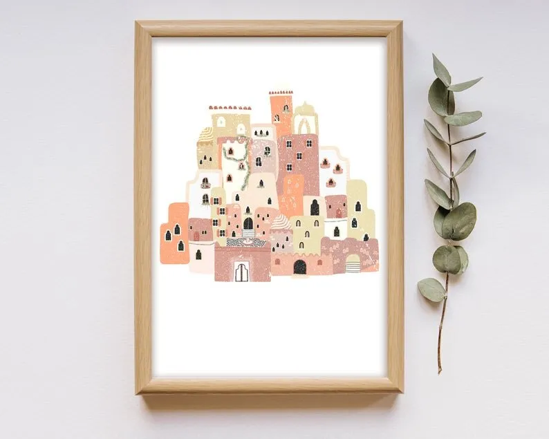 Castle Tiger And Girl Boho Wall Art
