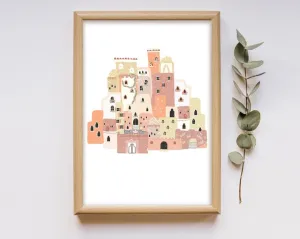 Castle Tiger And Girl Boho Wall Art