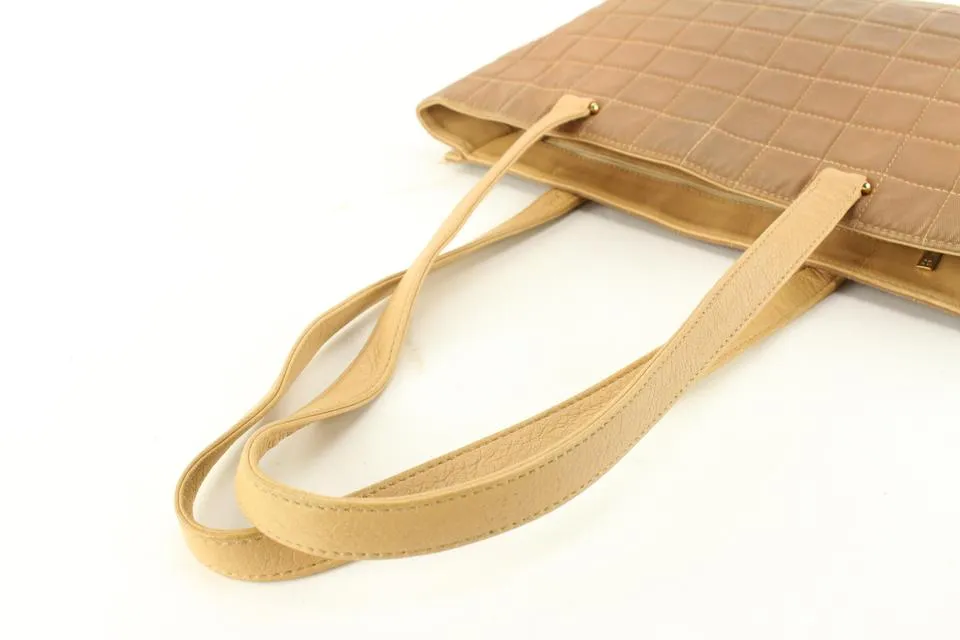 Chanel Beige x Brown Bicolor Shopper Canvas x Leather 12ck712s