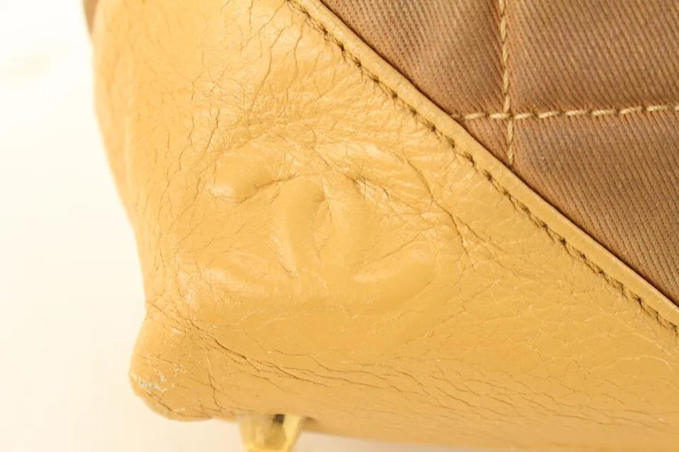 Chanel Beige x Brown Bicolor Shopper Canvas x Leather 12ck712s