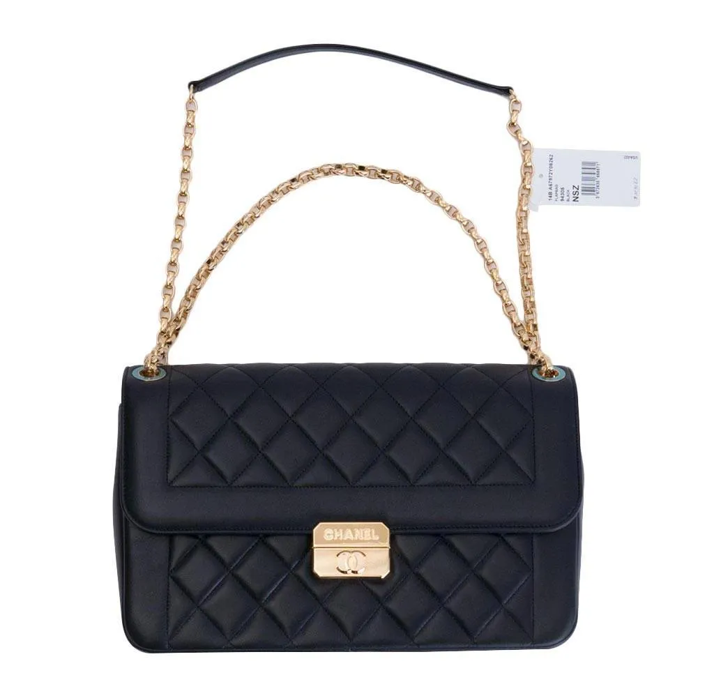 Chanel Flap Bag Black Lambskin GHW