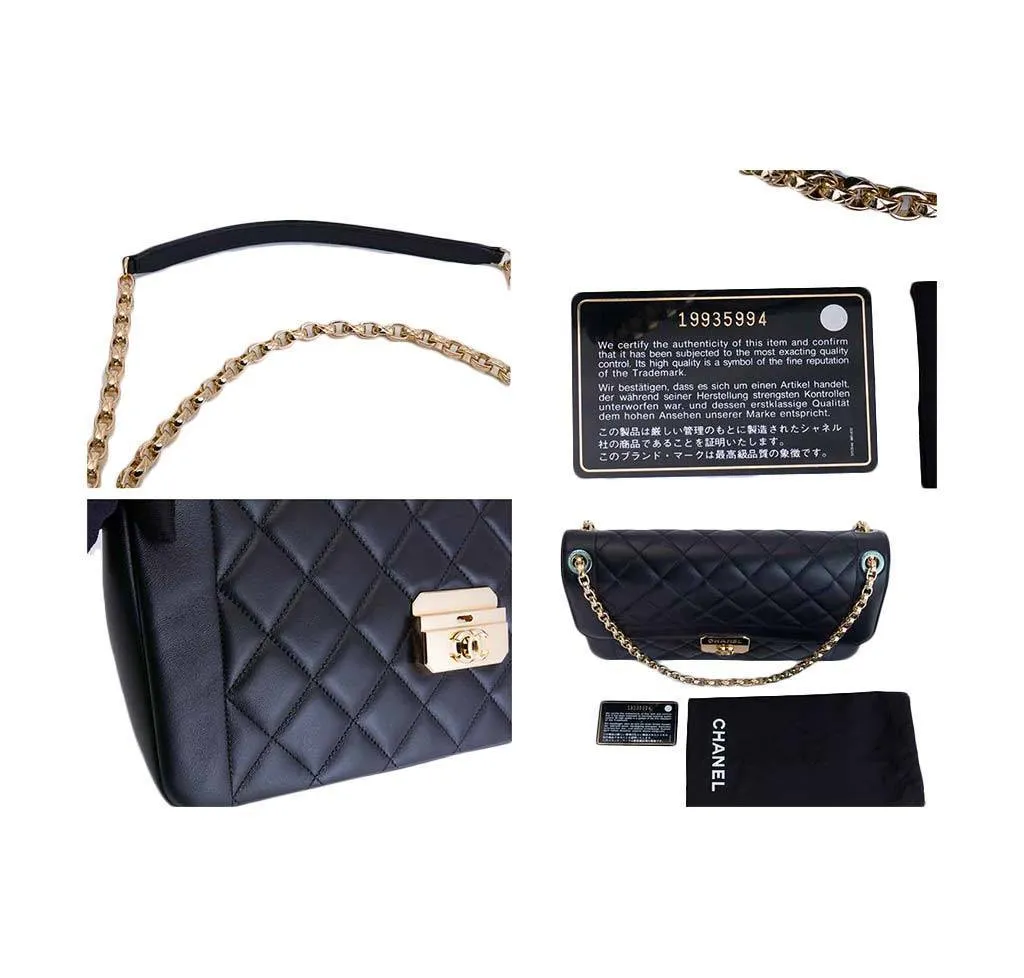 Chanel Flap Bag Black Lambskin GHW