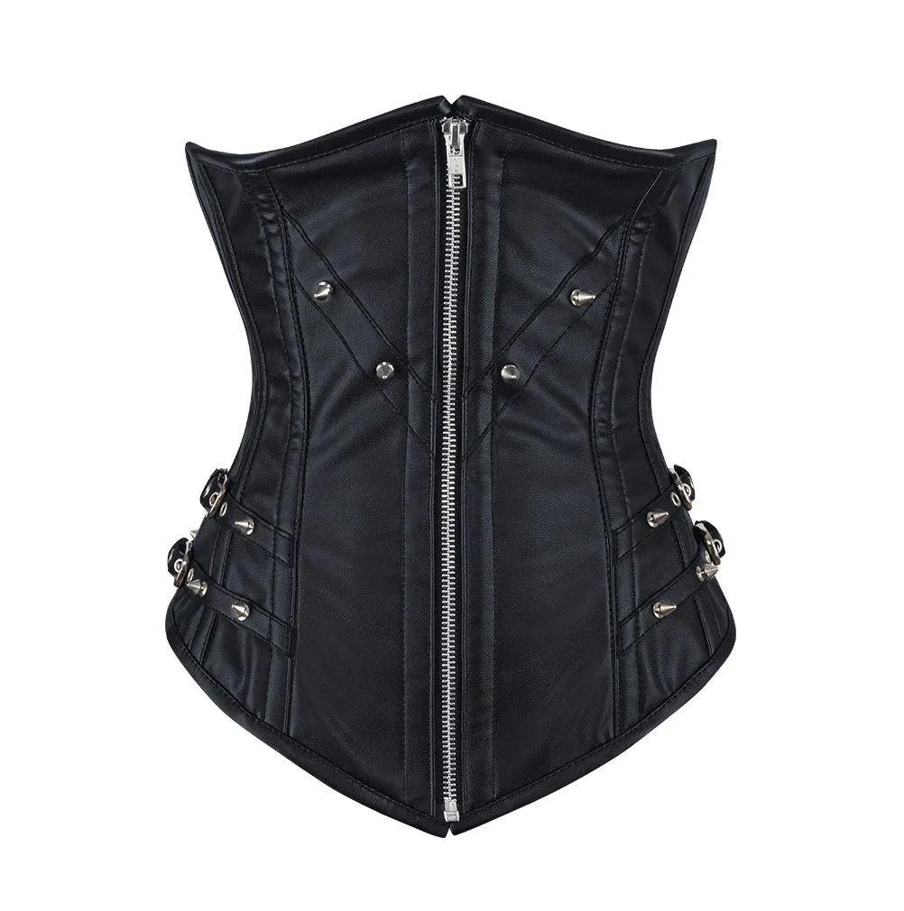 Chelsea Faux Leather Longline Underbust Corset