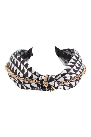 CHEVRON PATTERN WITH CHAIN KNOT HEADBAND