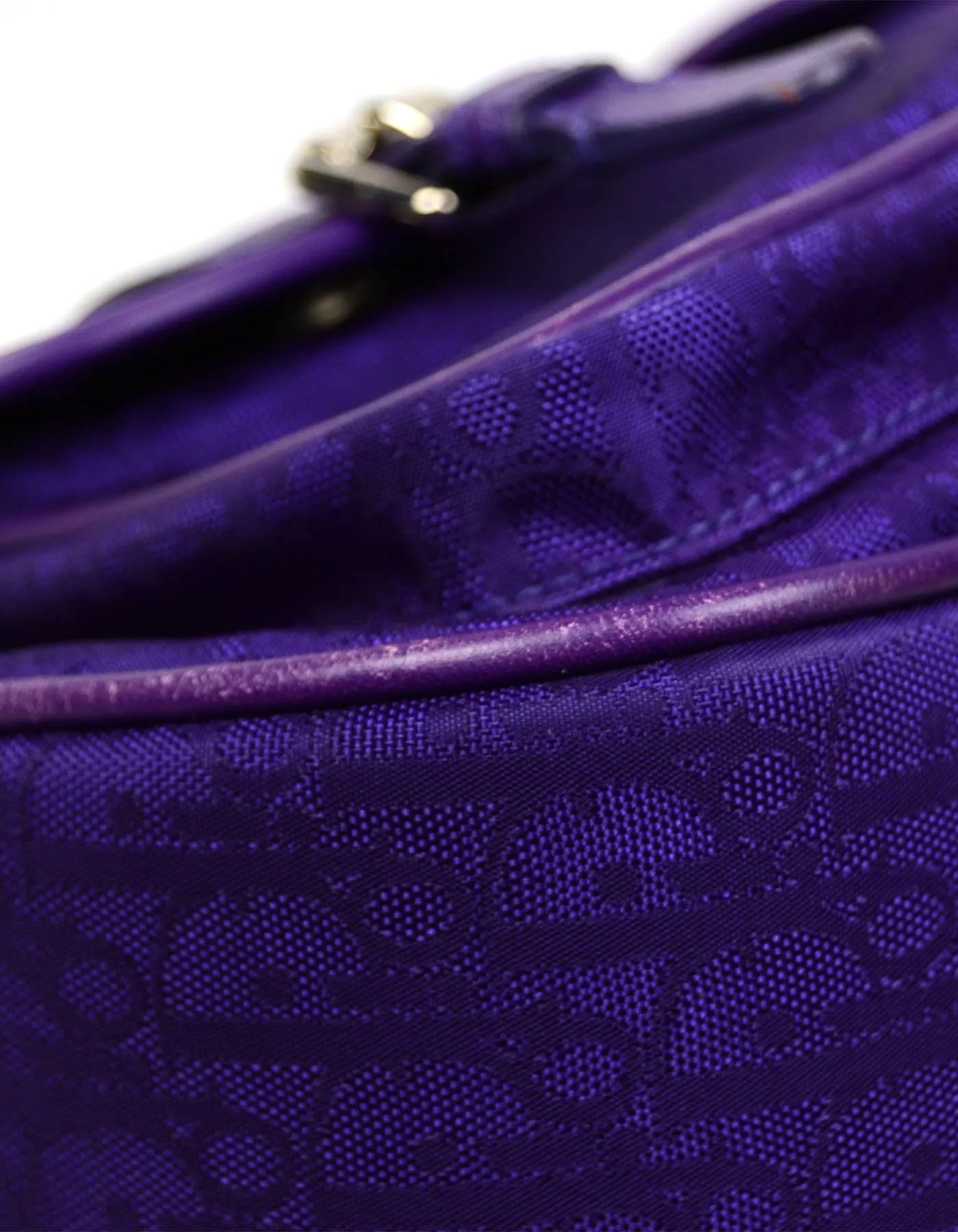 Christian Dior Vintage Purple Monogram Shoulder Bag