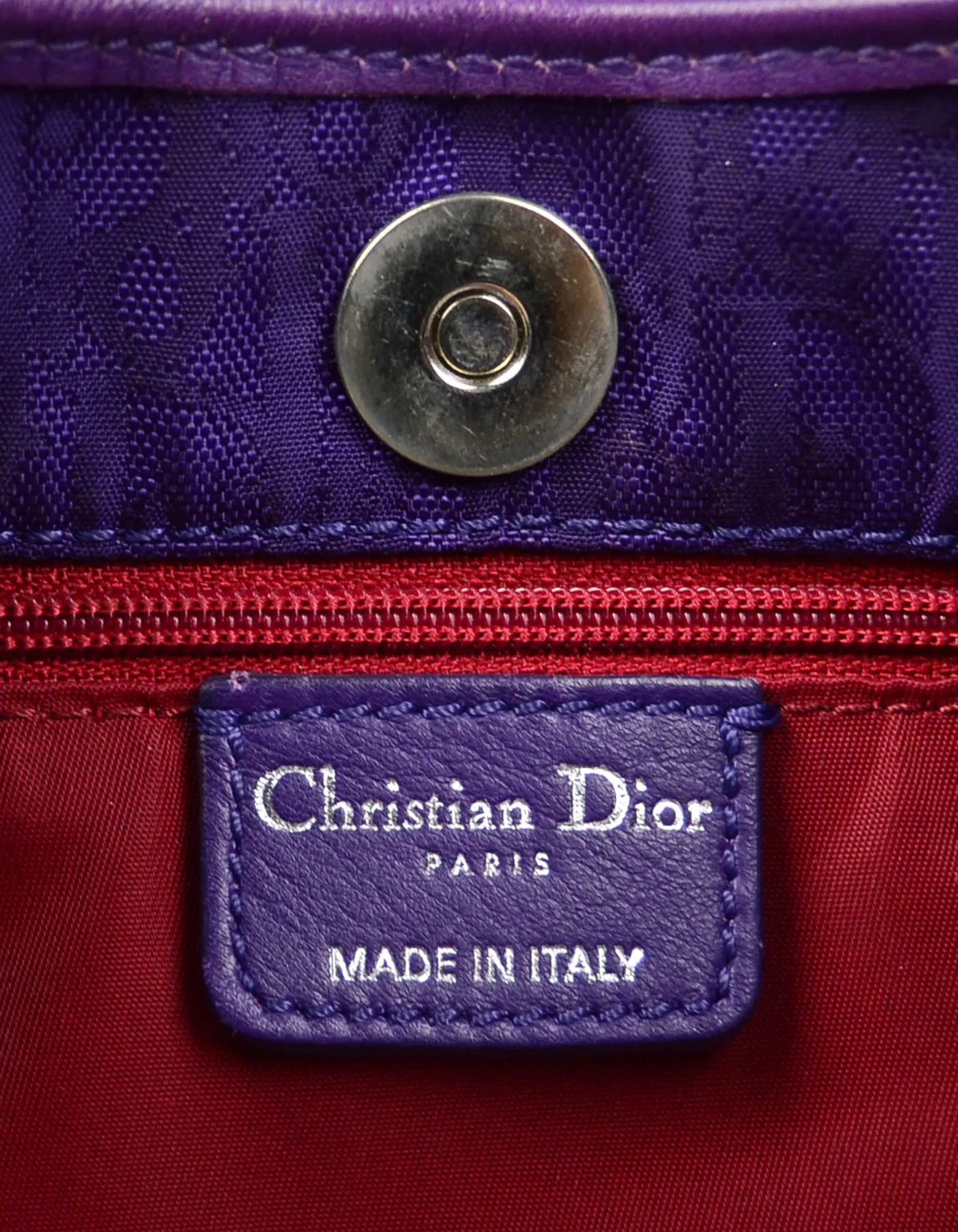 Christian Dior Vintage Purple Monogram Shoulder Bag