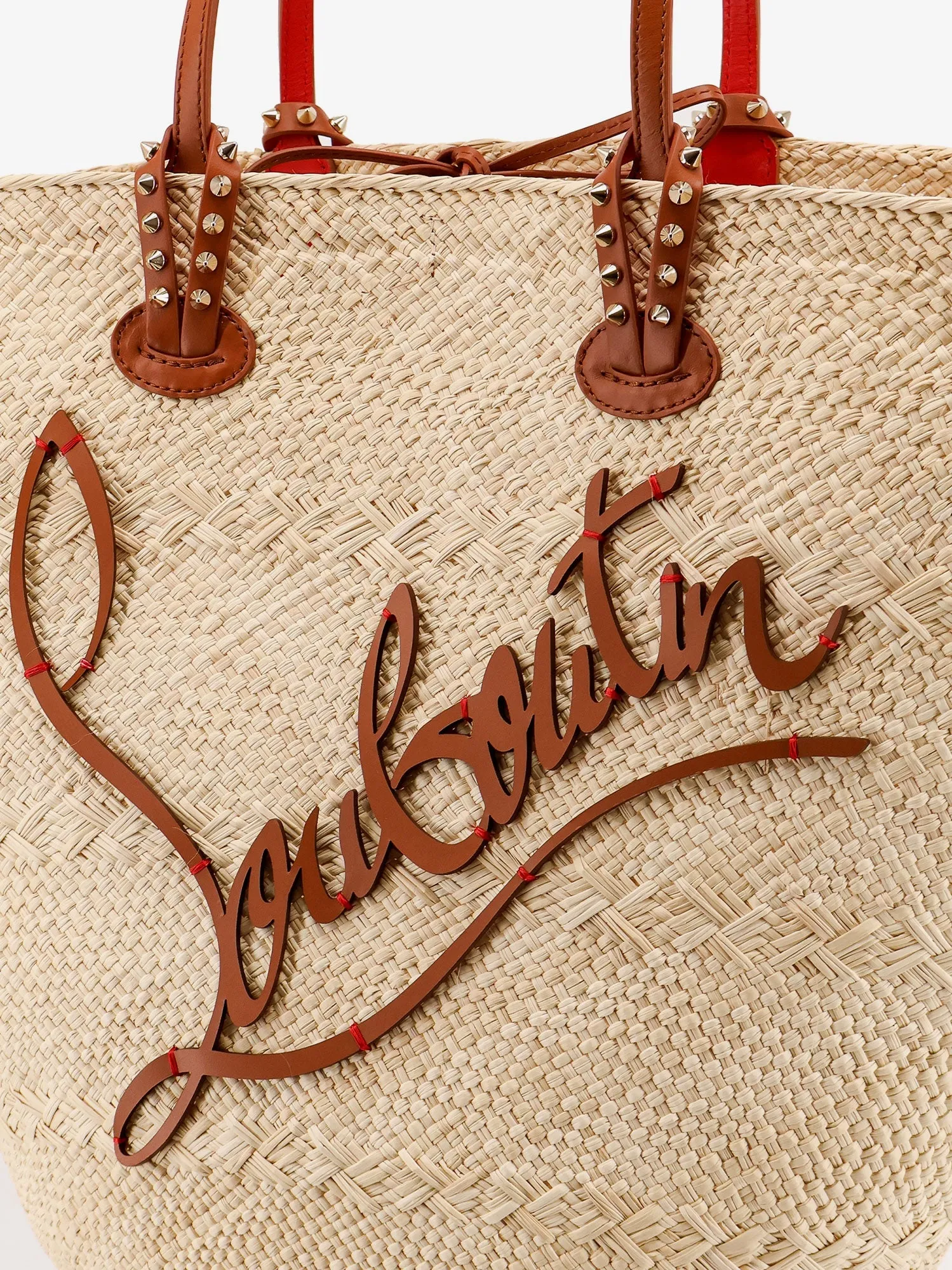 Christian Louboutin Cabata Large Rafia Shoulder Bag