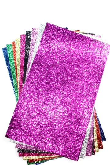 Chunky Glitter Faux Leather Sheets