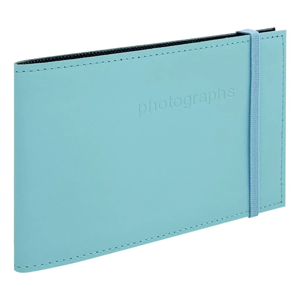 Citi Leather Baby Blue Pocket Photo Wallet - 3 Pack Bundle