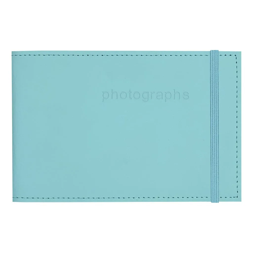 Citi Leather Baby Blue Pocket Photo Wallet - 3 Pack Bundle