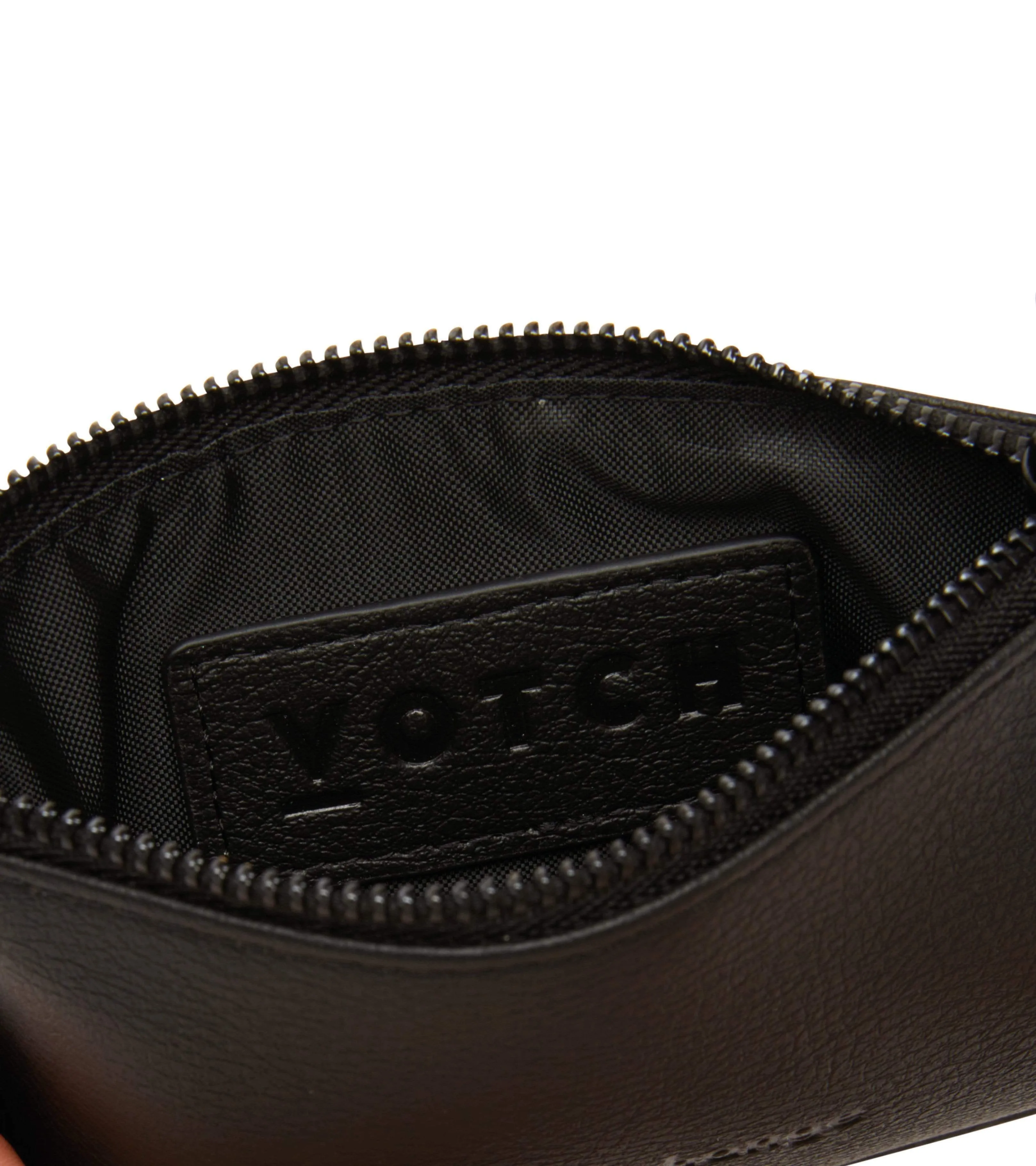 Classic Essentials Apple Leather Vegan Card Pouch | Black