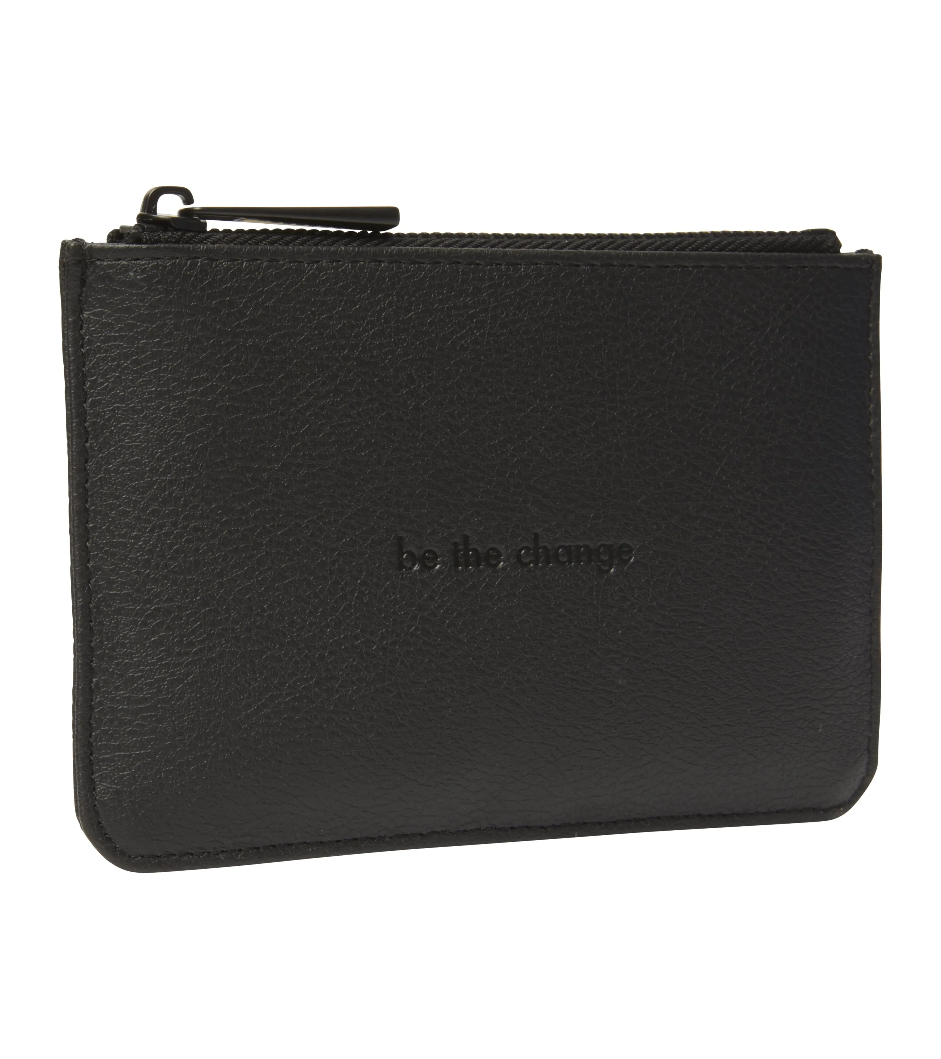 Classic Essentials Apple Leather Vegan Card Pouch | Black