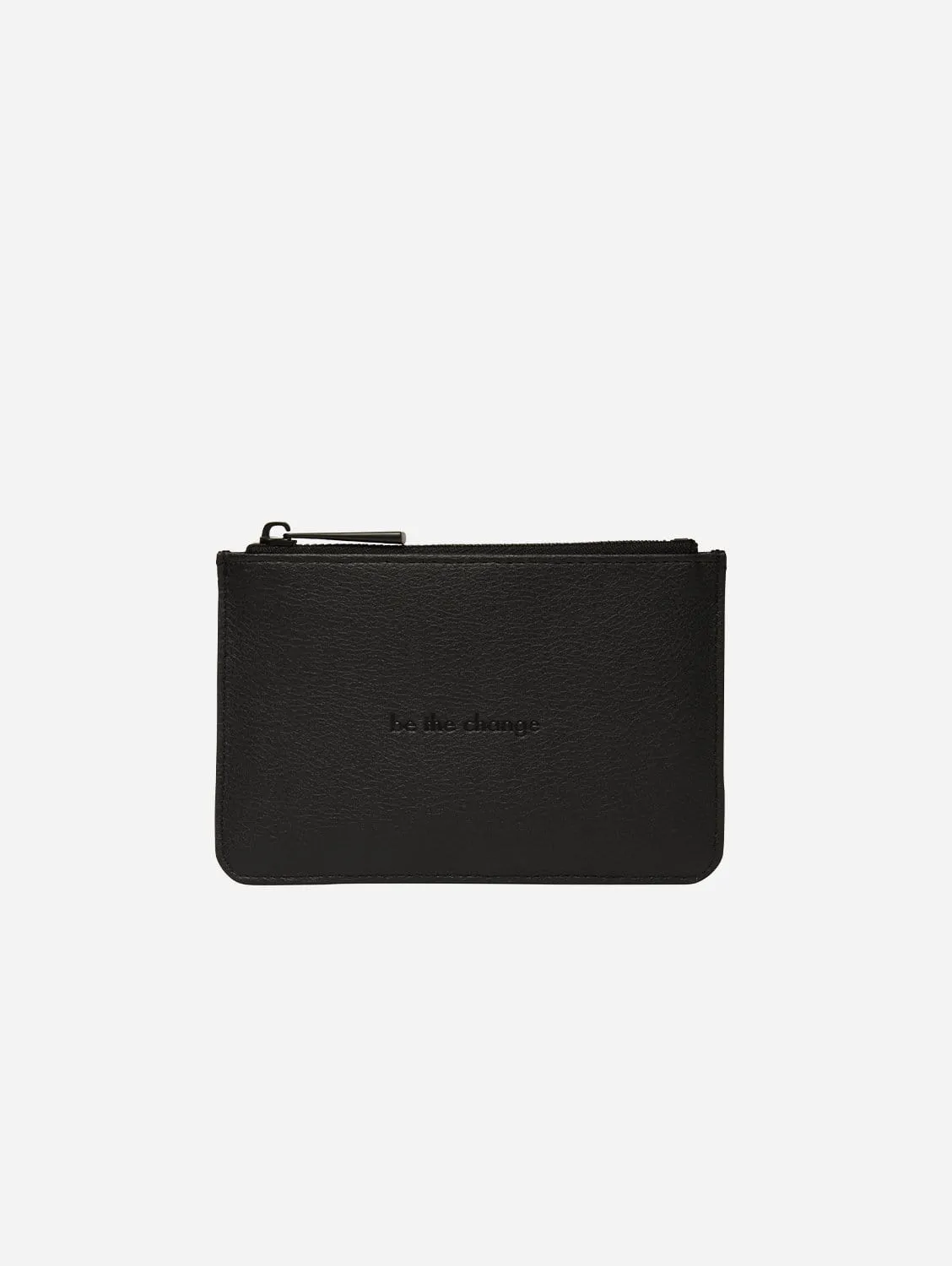 Classic Essentials Apple Leather Vegan Card Pouch | Black