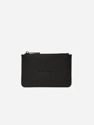 Classic Essentials Apple Leather Vegan Card Pouch | Black