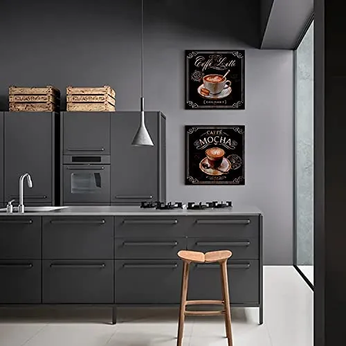 Coffee Canvas Print Wall Art - 4 Panels