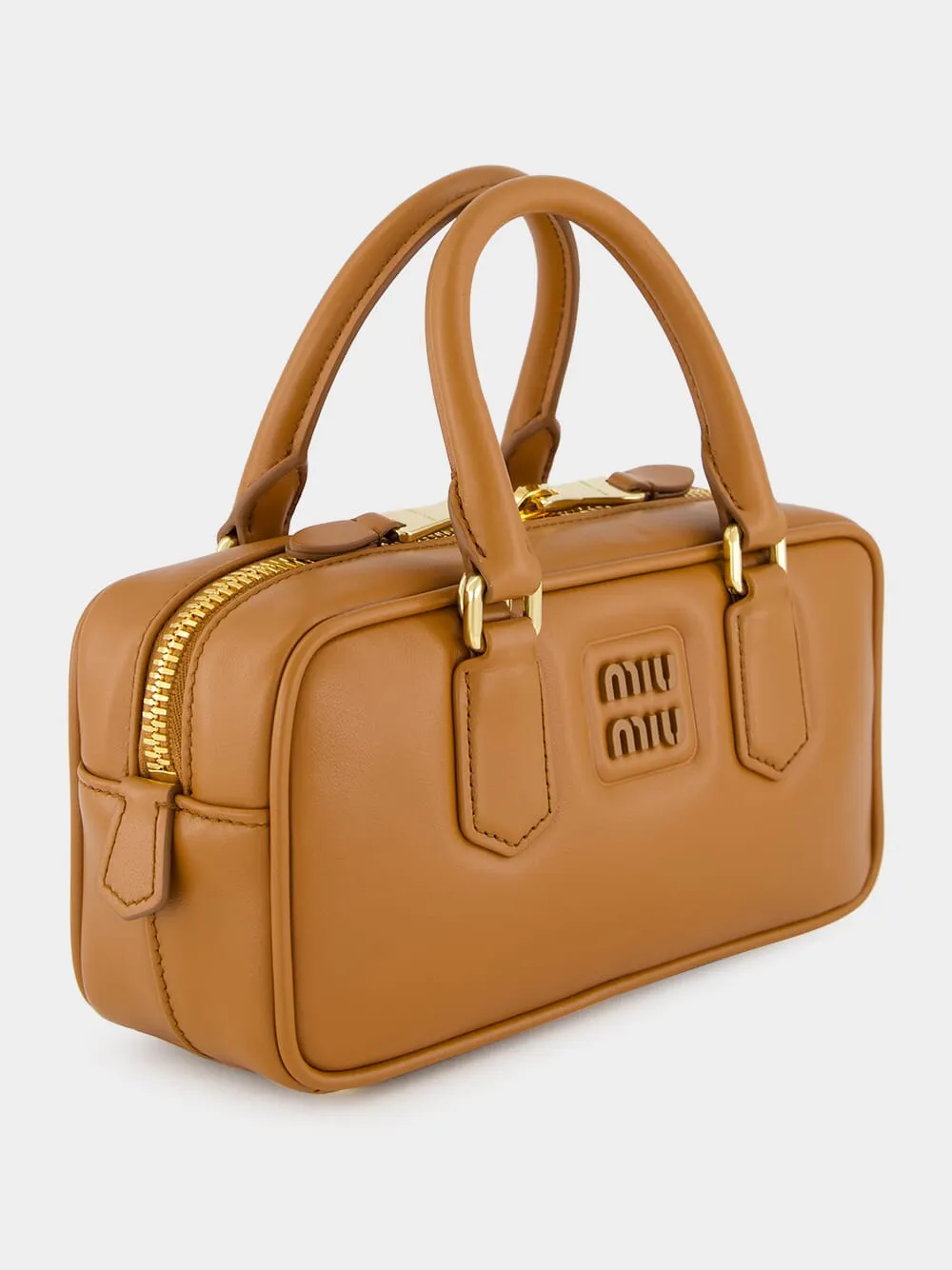 Cognac Brown Arcadie Leather Bag