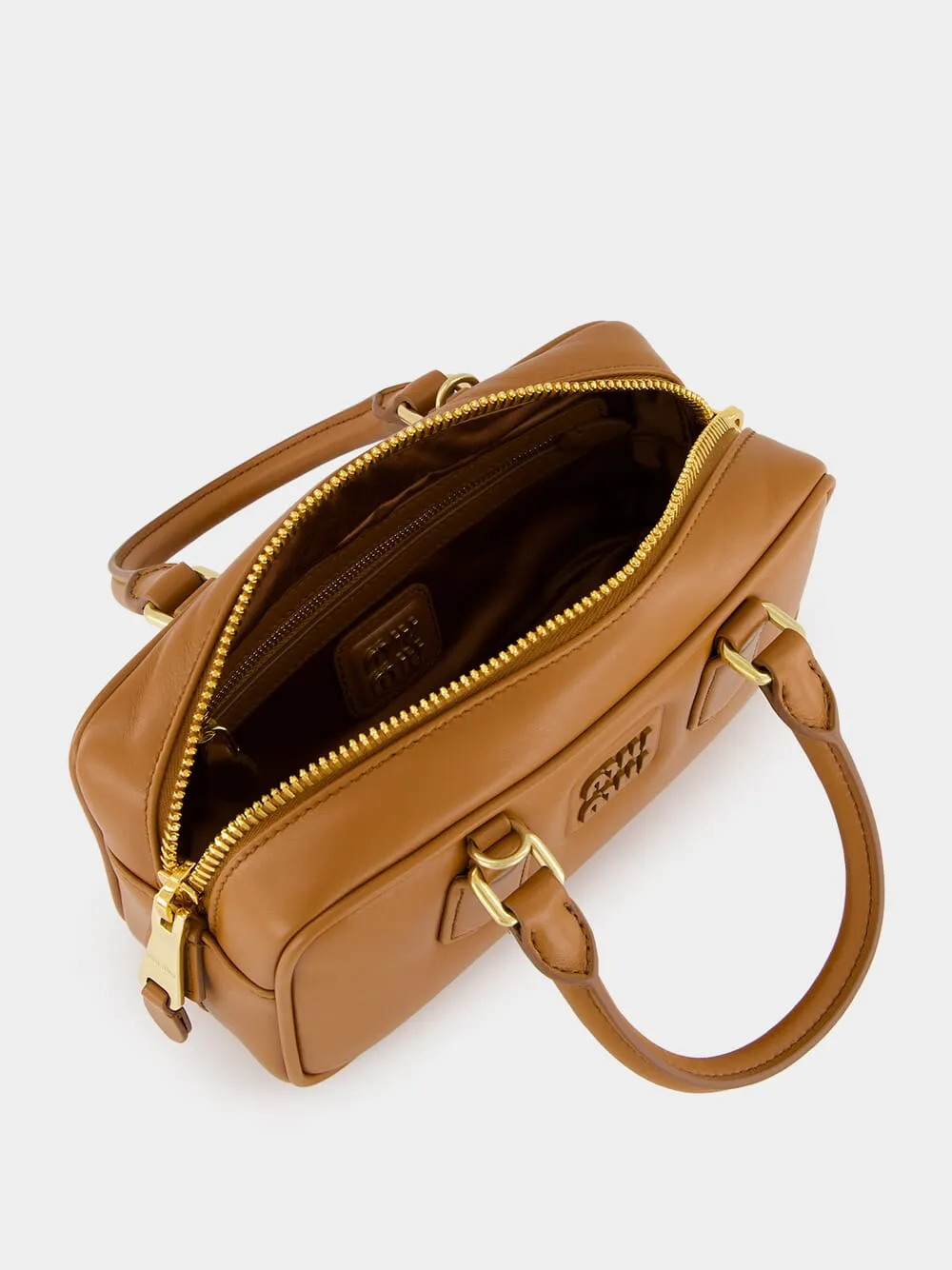 Cognac Brown Arcadie Leather Bag