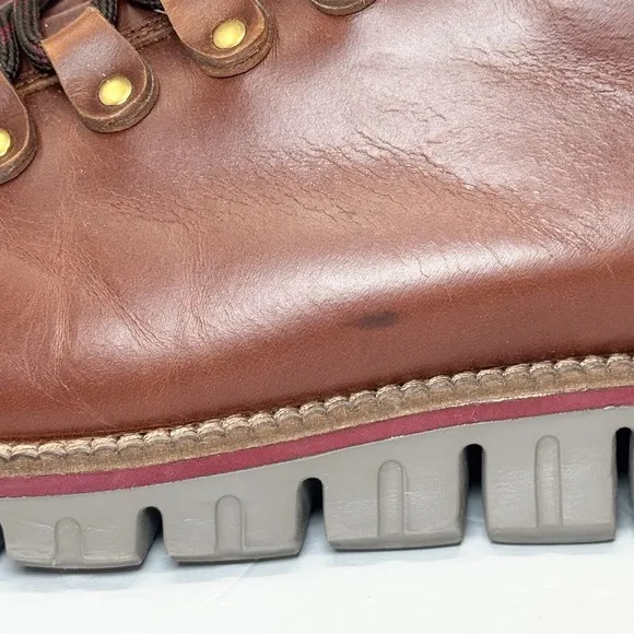 Cole Haan Zerogrand Hiker Boot British Tan Leather Waterproof C33471 Men's 11M