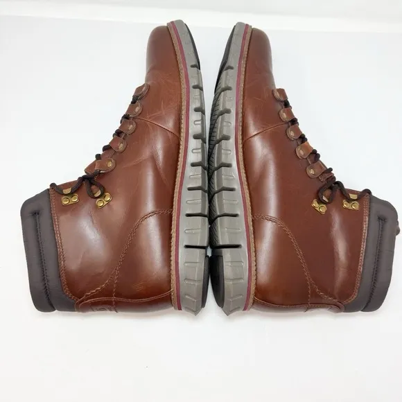 Cole Haan Zerogrand Hiker Boot British Tan Leather Waterproof C33471 Men's 11M