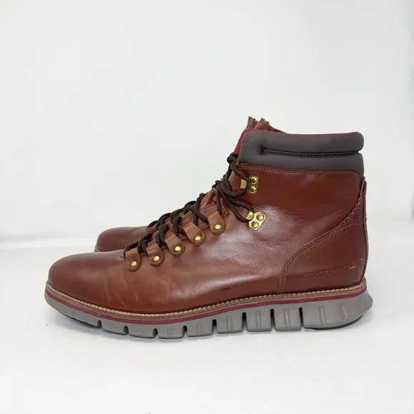 Cole Haan Zerogrand Hiker Boot British Tan Leather Waterproof C33471 Men's 11M