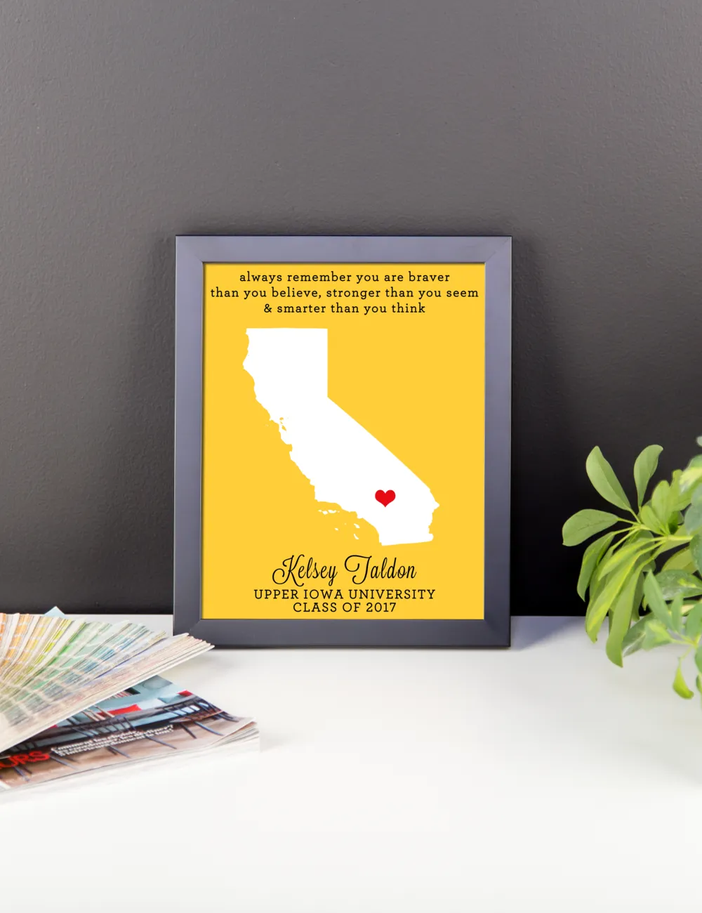 College Graduation Gift, Map, High School