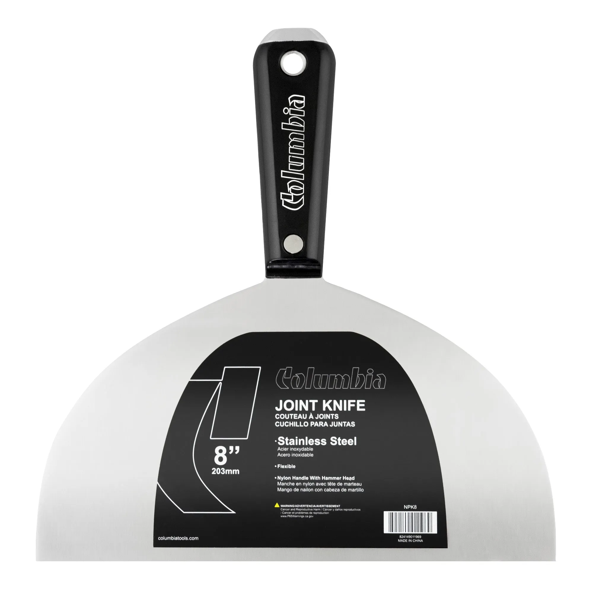 Columbia Stainless Steel Putty Knives with Nylon Handle