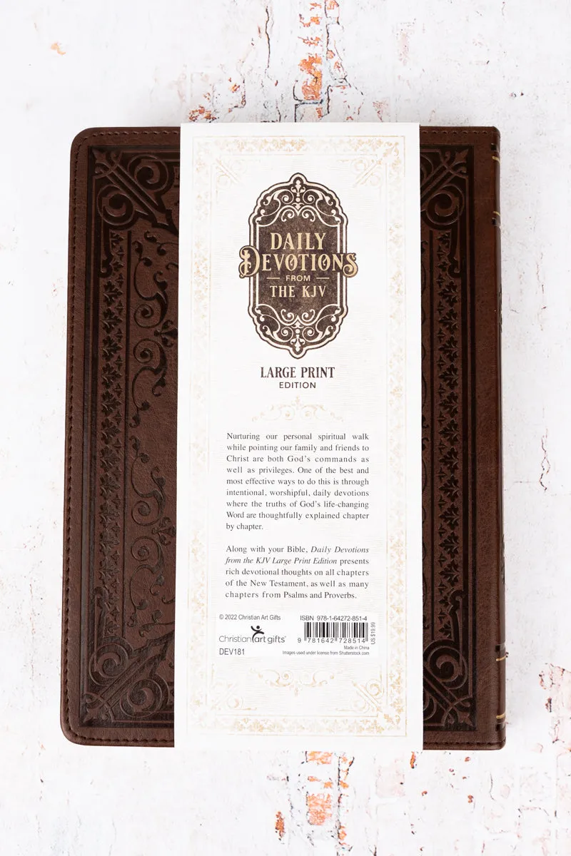 Daily Devotions From The KJV Large Print LuxLeather Devotional