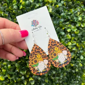 Dark Leopard Gnome Earrings