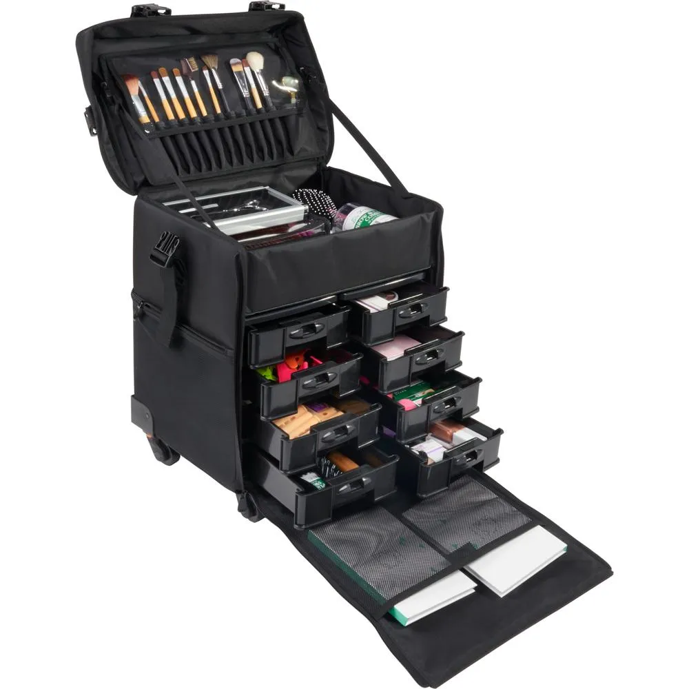 Deluxe Makeup Organizer Case on Wheels by City Lights