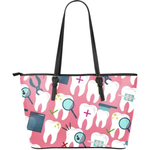 Dental Hygienist Large Leather Tote Bag