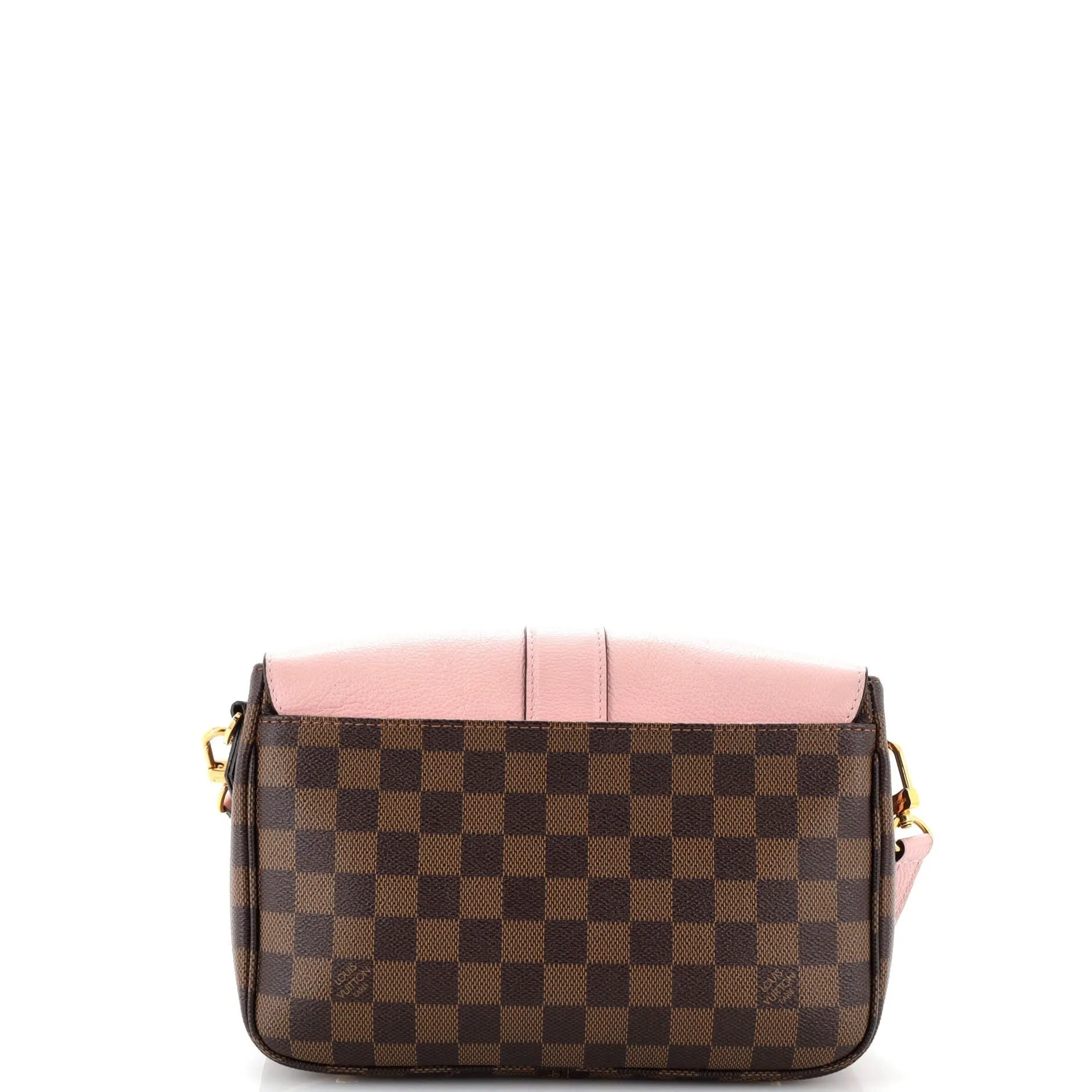 Designer Clapton Handbag Damier and Leather PM