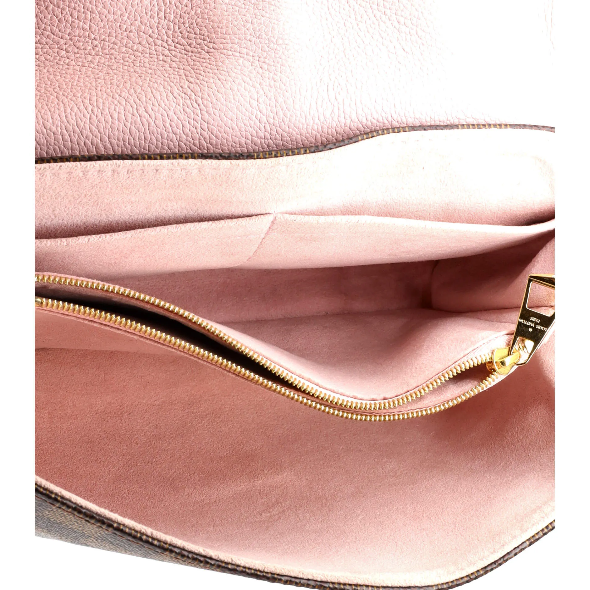 Designer Clapton Handbag Damier and Leather PM