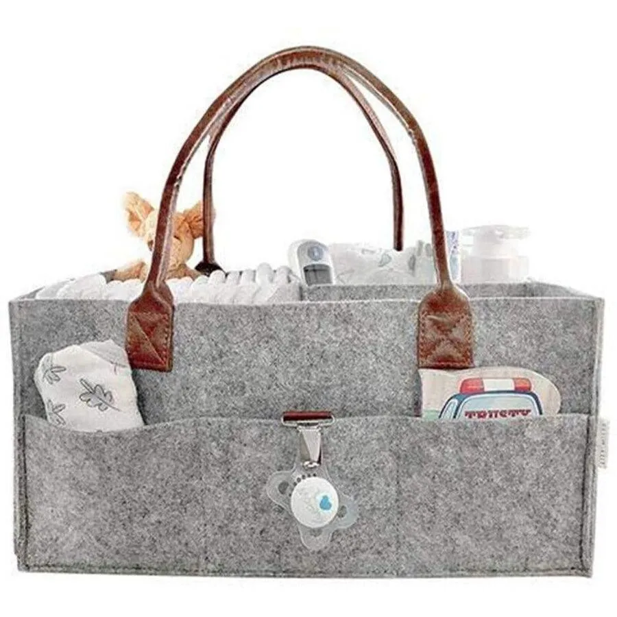 Diaper Caddy Nursery Storage Baby Organizer Basket Nappy Bin Infant Wipes Bag