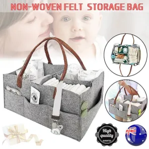Diaper Caddy Nursery Storage Baby Organizer Basket Nappy Bin Infant Wipes Bag