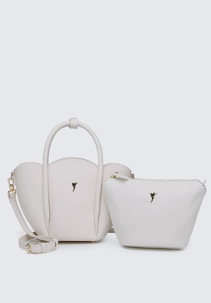 Disney Tinkerbell Pretty Little Pixie Top Handle Bag (Beige)