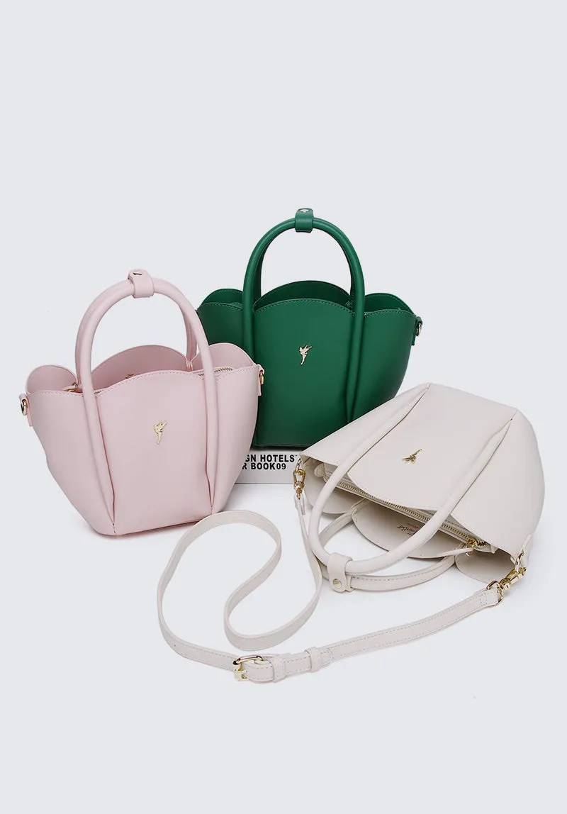 Disney Tinkerbell Pretty Little Pixie Top Handle Bag (Beige)