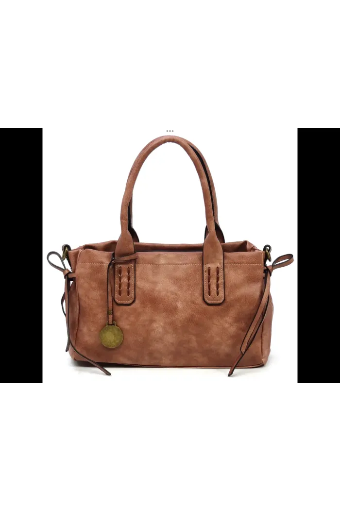 Distressed Look Satchel