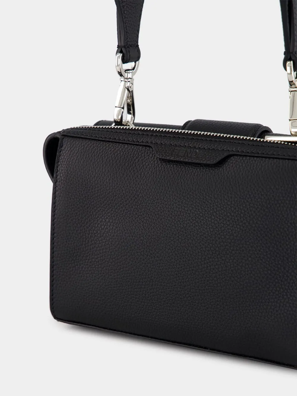 Double Baguette Black Leather Bag