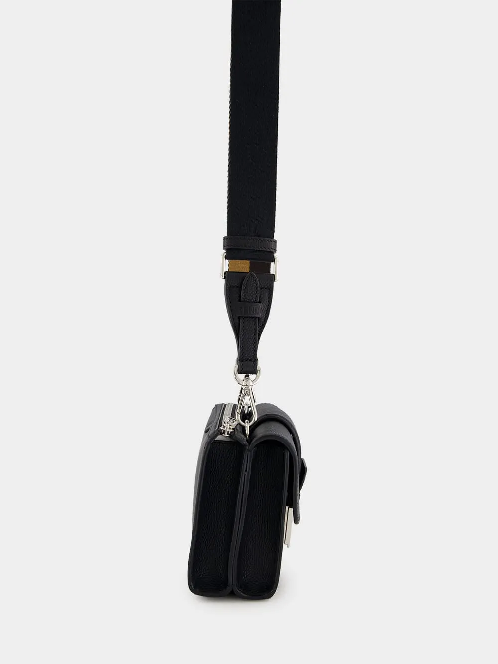 Double Baguette Black Leather Bag