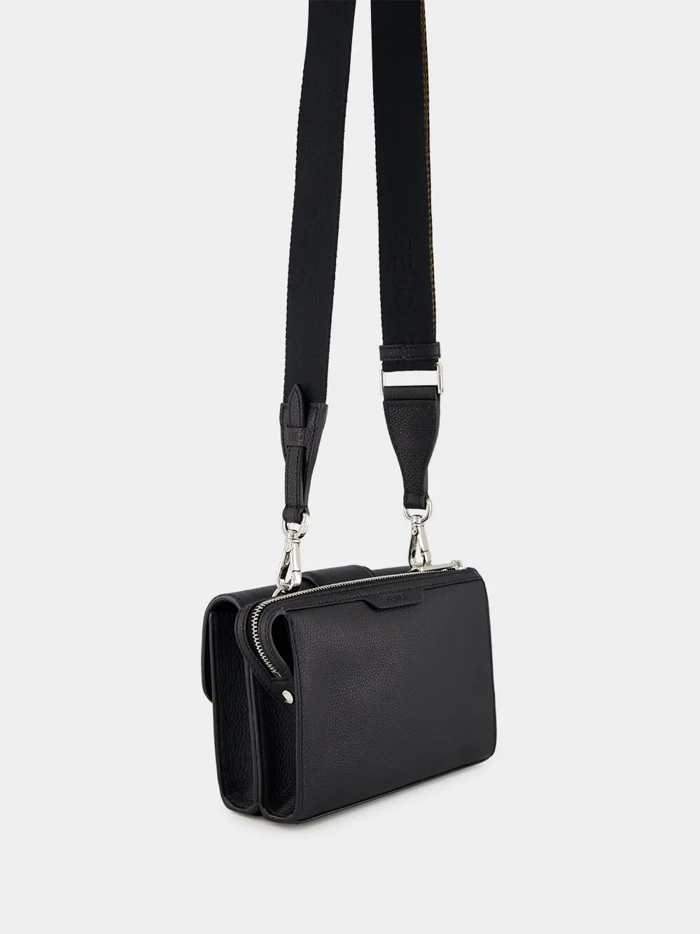 Double Baguette Black Leather Bag