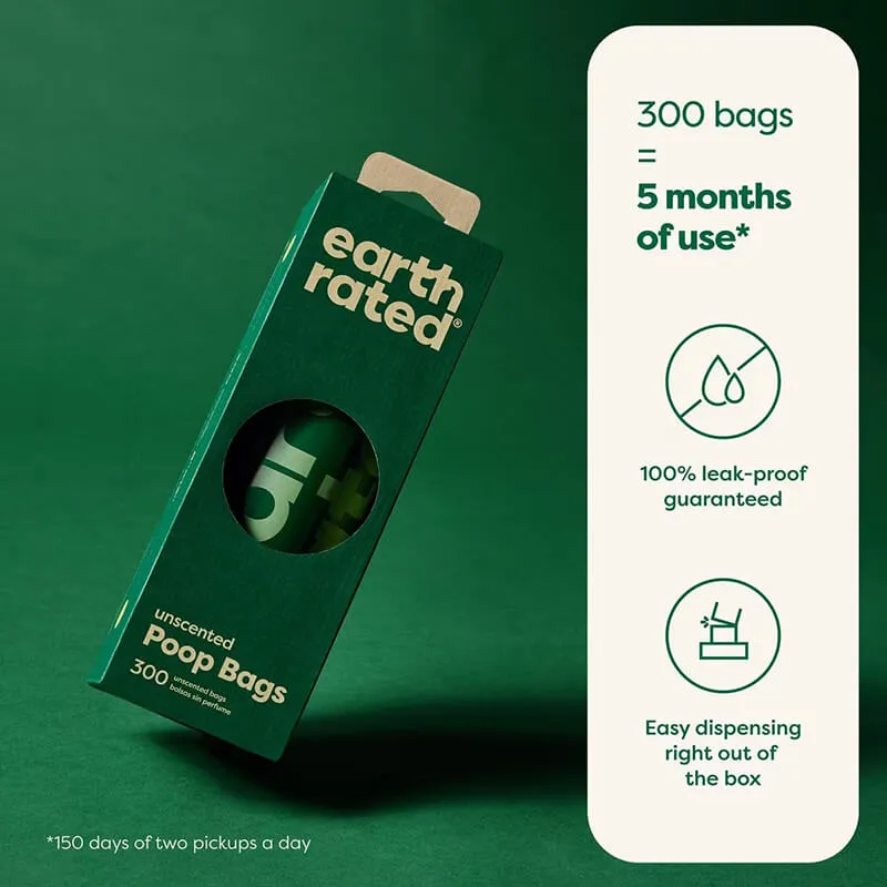 Earth Rated Box of 300 Poop Bags