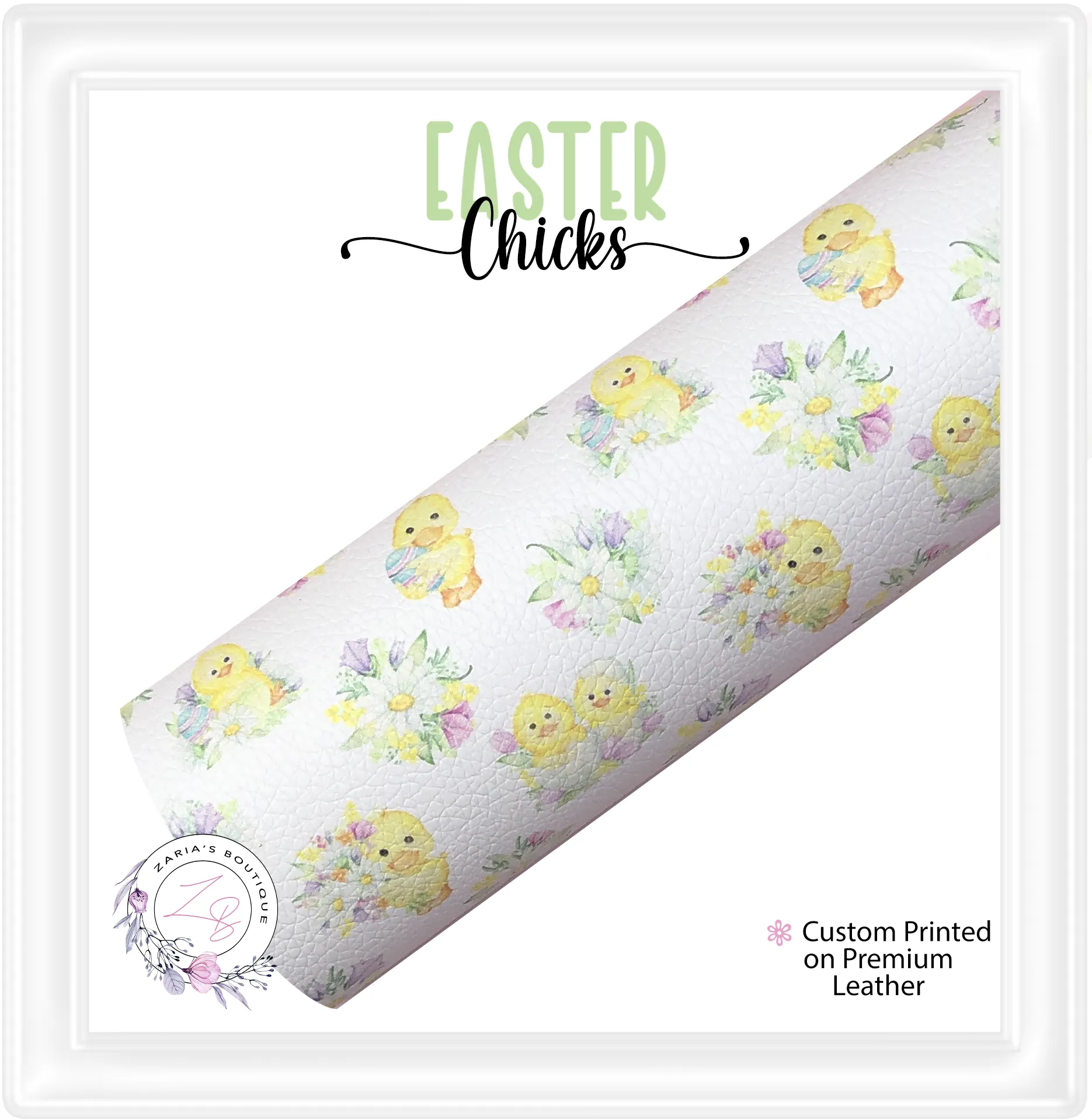 ⋅ Easter Chicks ⋅ Premium Custom Vegan Faux Leather