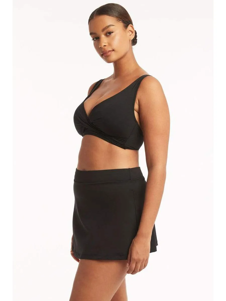 Eco Essentials Cross Front Bra In Black