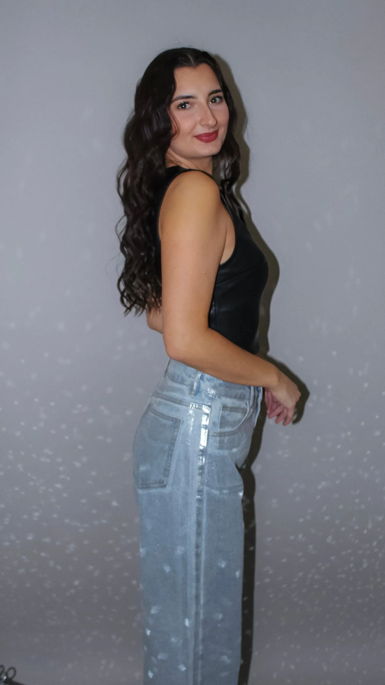 Elevate Black Leather Top