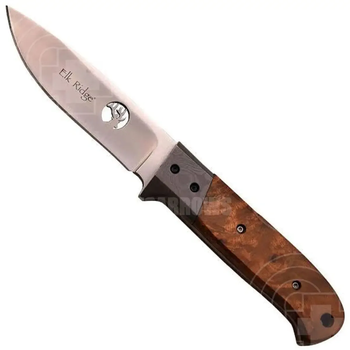 Elk Ridge Burlwood 8" Hunter Fixed Bladed Hunting Knife ER-553BR
