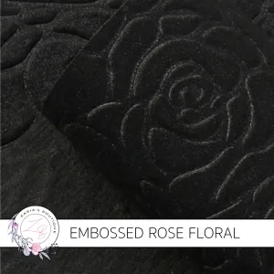 Embossed Black Rose Floral  ~ 0.90mm
