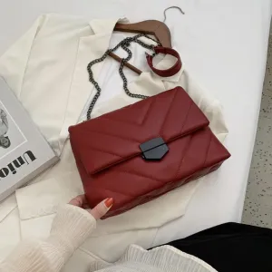 Embroidery Thread Small PU Leather Crossbody Bags for Women