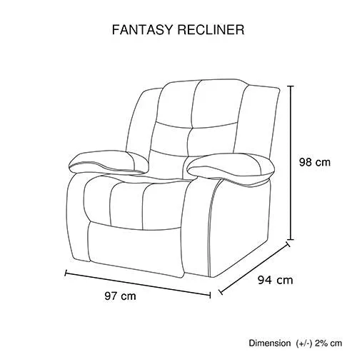Fantasy Recliner Pu Leather 1R Brown